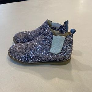 Mini Boden Girls Chelsea Boots Sparkle Side Zip